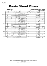 Basin Street Blues - Jazz - Brass Quintet Sheet Music by Louis Armstrong
