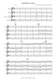 Pachelbel's Canon for String Trio Sheet Music by Johann Pachelbel