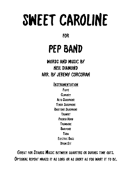 Sweet Caroline for Pep Band Sheet Music by Neil Diamond