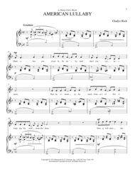 American Lullaby Sheet Music by Joan Frey Boytim