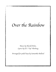 Over The Rainbow (from The Wizard Of Oz) - Harp Solo Sheet Music by Judy Garland