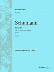 Violin concerto in D minor WoO 1 Sheet Music by Robert Schumann