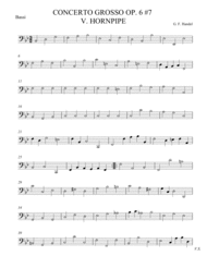 Concerto Grosso Op. 6 #7 Movement V Sheet Music by Handel