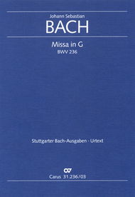 Mass in G Major Sheet Music by Johann Sebastian Bach