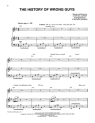 The History Of Wrong Guys Sheet Music by Cynthia Lauper