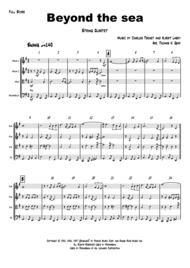 Beyond The Sea - Robby Williams ( Bobby Darin)  - String Quartet Sheet Music by Bobby Darin