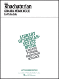 Sonata-Monologue Sheet Music by Aram Ilyich Khachaturian