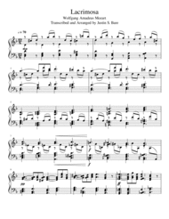 Lacrimosa Sheet Music by Wolfgang Amadeus Mozart