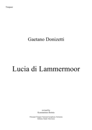Gaetano Donizetti "Lucia di Lammermoor" Timpani part Sheet Music by Gaetano Donizetti