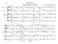 Deep River - Brass Quartet / Quintet - Intermediate Sheet Music by African - American Spiritual