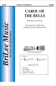 Carol of the Bells Sheet Music by Peter Wilhousky Mykola Leontovich