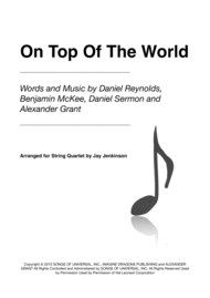 On Top Of The World for String Quartet Sheet Music by Imagine Dragons