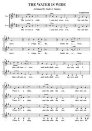 The Water Is Wide A Cappella SSAA Sheet Music by Traditional
