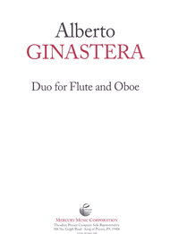Duo For Flute And Oboe Sheet Music by Alberto Ginastera