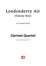 Londonderry Air (Danny Boy) - Clarinet Quartet Sheet Music by Traditional