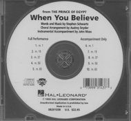 When You Believe (from The Prince of Egypt) - ShowTrax CD Sheet Music by Stephen Schwartz