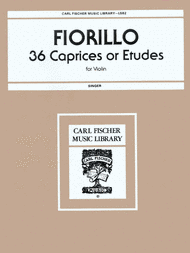 36 Caprices Or Etudes Sheet Music by Federigo Fiorillo