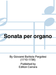 Sonata per organo Sheet Music by Giovanni Battista Pergolesi