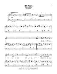 100 Years Sheet Music by John Ondrasik