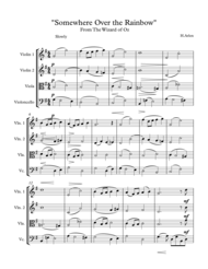 "Over the Rainbow" From The Wizard of Oz (String Quartet) Sheet Music by Judy Garland