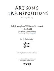 The Call (E-flat major) Sheet Music by Ralph Vaughan Williams