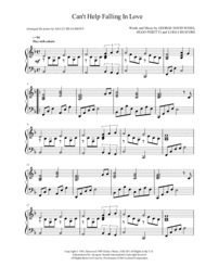 Can't Help Falling In Love - Early Intermediate Piano Sheet Music by Michael Buble