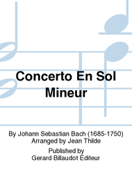 Concerto En Sol Mineur Sheet Music by Jean Thilde