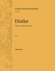 Kleine Adventsmusik Op. 4 Sheet Music by Hugo Distler