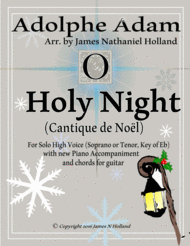O Holy Night (Cantique de Noel) Adolphe Adam for Solo High Voice (Soprano or Tenor