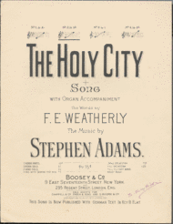 The Holy City. Song With Organ Accompaniment Sheet Music by Stephen Adams