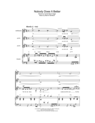 Nobody Does It Better Sheet Music by Carly Simon