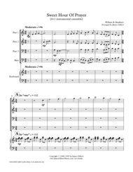 Sweet Hour Of Prayer (Any Size Church Orchestra Series) (IE024) Sheet Music by William B. Bradbury