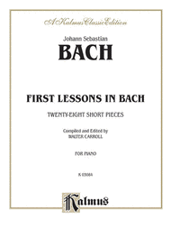 First Lessons In Bach - Easy Piano Sheet Music by Johann Sebastian Bach