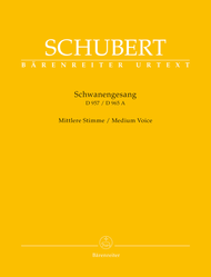 SchwanenGesang. Thirteen lieder on poems by Rellstab and Heine D 957 / Die Taubenpost D 965 A (Medium Voice) Sheet Music by Franz Schubert
