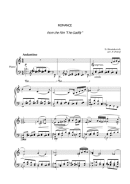 D. Shostakovich - ROMANCE  from the film ''The Gadfly'' for piano Sheet Music by D. Shostakovich