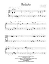 Ghostbusters - movie theme song for early-intermediate piano Sheet Music by Ray Parker