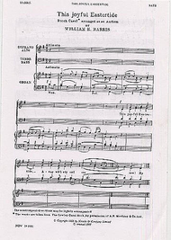This Joyful Eastertide Sheet Music by Sir William Henry Harris
