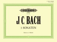 3 Sonatas for Piano 4 Hands Sheet Music by Johann Christian Bach