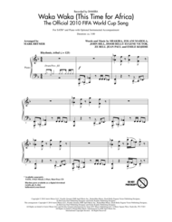 Waka Waka (This Time For Africa) - The Official 2010 FIFA World Cup Song Sheet Music by Shakira