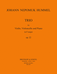 Piano Trio in F major Op. 22 Sheet Music by Johann Nepomuk Hummel