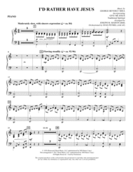 I'd Rather Have Jesus - Piano Sheet Music by George Beverly Shea