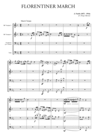 Florentiner March for Brass Quartet Sheet Music by J. Fucik