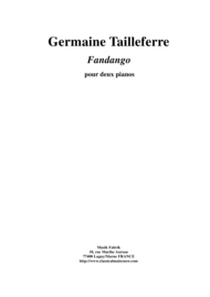 Germaine Tailleferre: Fandango for two pianos Sheet Music by Germaine Tailleferre