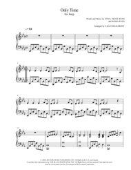 Only Time - Enya - Harp Solo Sheet Music by Enya