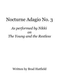 Nocturne Adagio No. 3 Sheet Music by Brad Hatfield