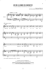 Our Lord Is Risen Sheet Music by Ruth Elaine Schram