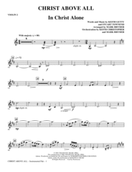 Christ Above All - Violin 2 Sheet Music by Mark A. Brymer