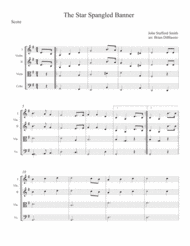Star Spangled Banner for String Quartet - Easy/Elementary Sheet Music by John Stafford Smith
