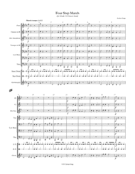 Four Step March (for Grade 1/2 Concert band) Sheet Music by Jordan Grigg