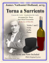 Torna a Surriento for Tenor and Small Ensemble in the key of Eb Sheet Music by Ernesto De Curtis